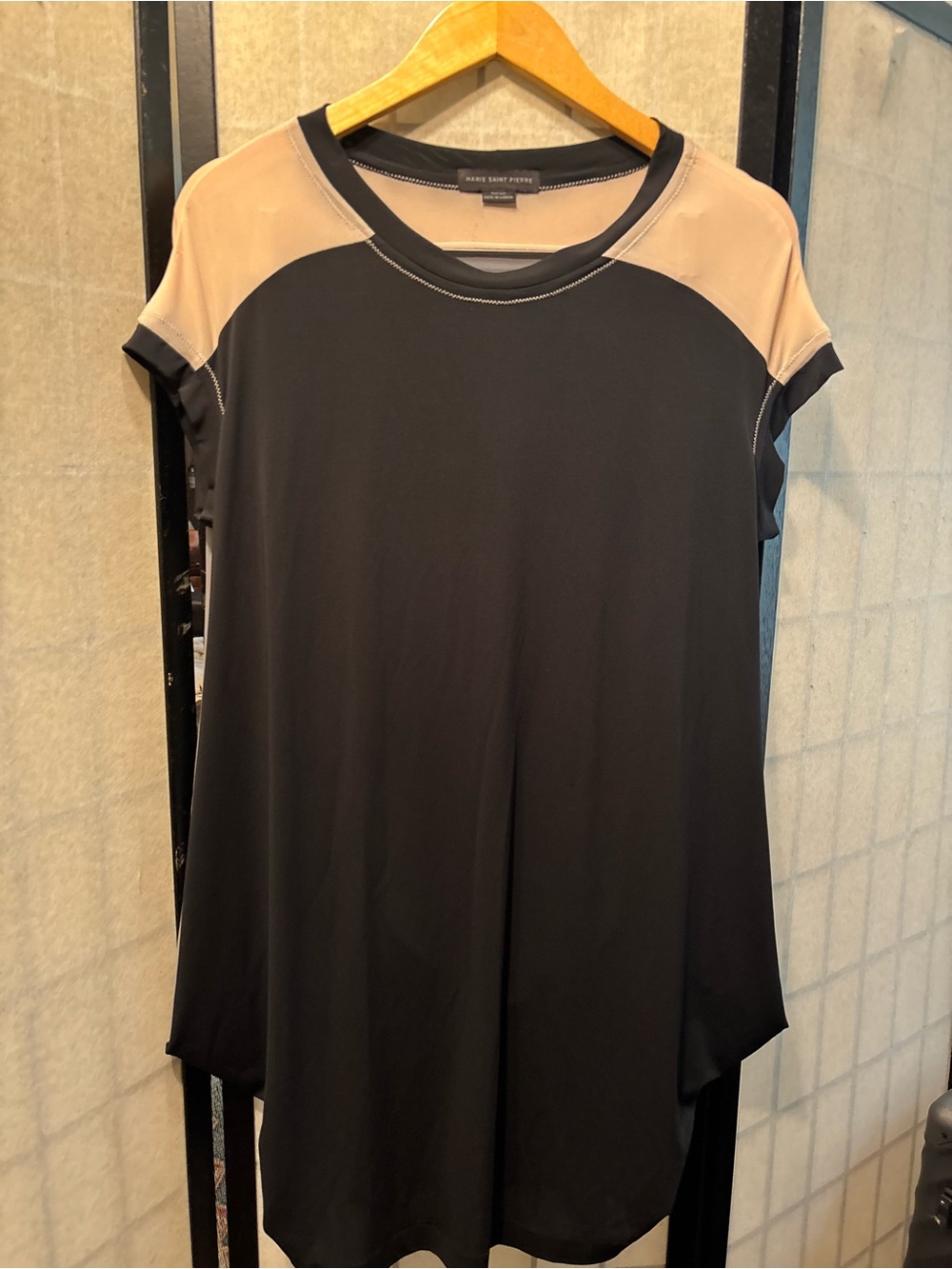 MARIE SAINT PIERRE Asymmetrical Colourblock Jersey Dress